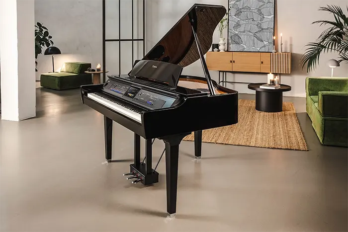 Yamaha Clavinova CVP-909 Grand Piano Negro en vestibulo